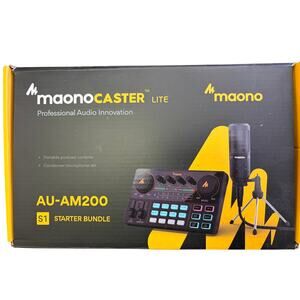 Maono Maonocaster Lite AU-AM200 S1 Starter Bundle Audio Mixer +Microphone